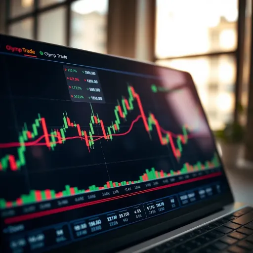Graph displaying currency exchange trends on a trading platform interface