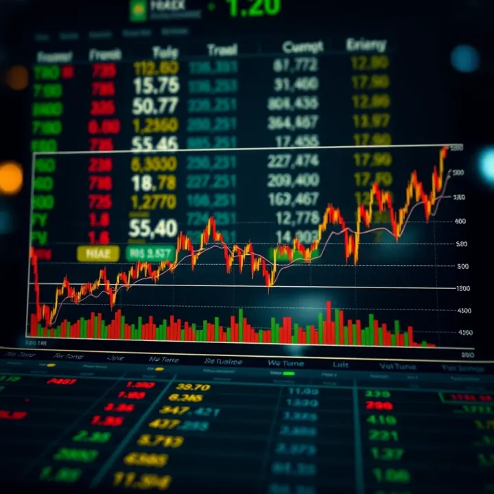 Graph showing currency exchange trends and trading volume in the Brazilian Forex market