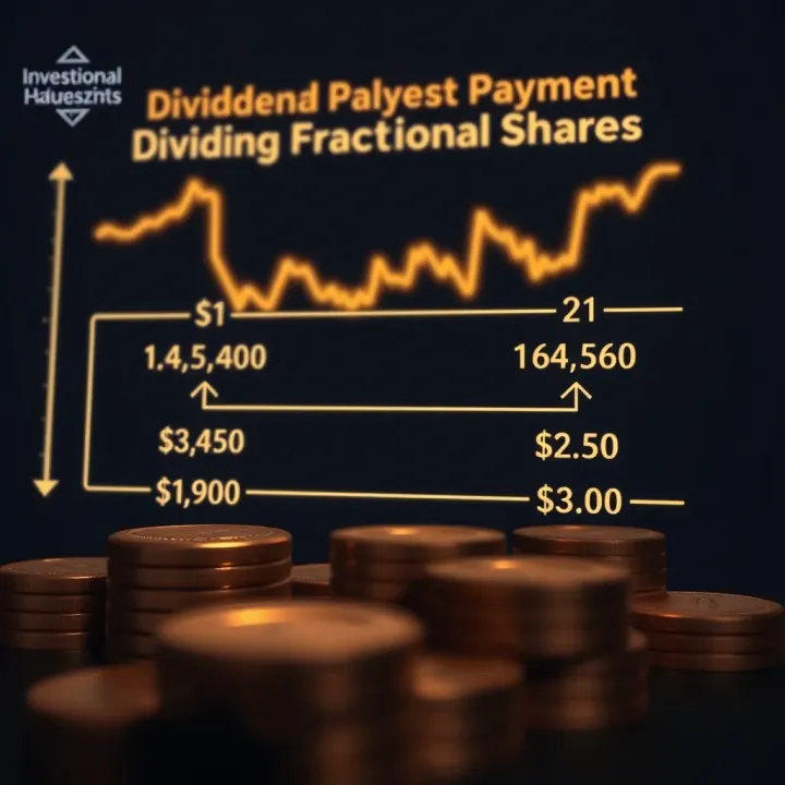Diagram showing how fractional shares receive dividend payments relative to full shares