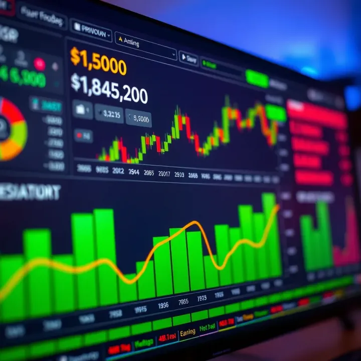 Affiliate marketing dashboard showing trading platform statistics and earnings