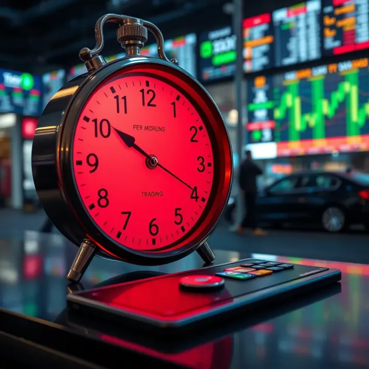 Clock highlighting ideal trading hours across global financial markets