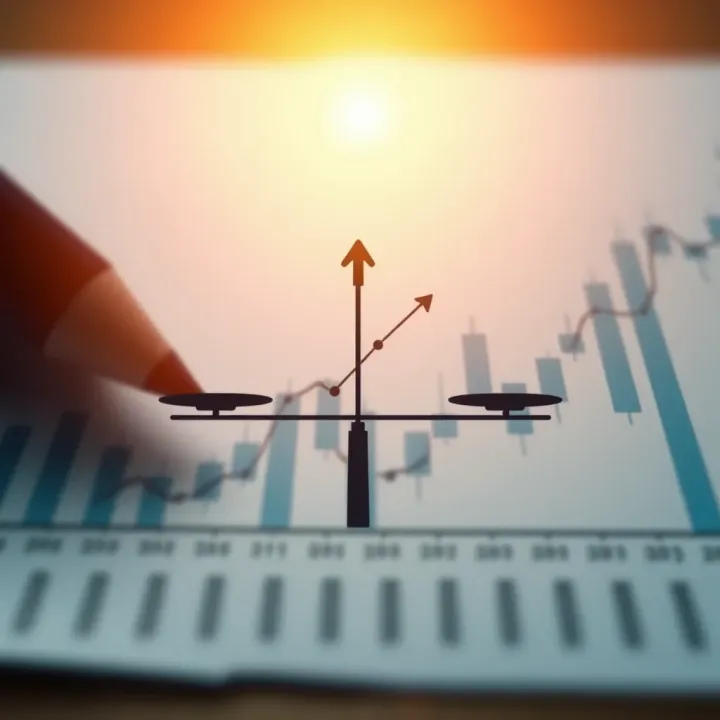 Conceptual chart illustrating risk and opportunity balance in investment portfolios