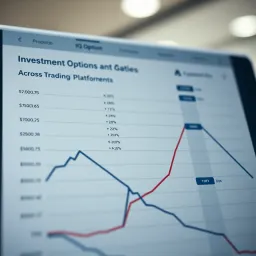 Graph illustrating investment types and user experience metrics of various trading platforms