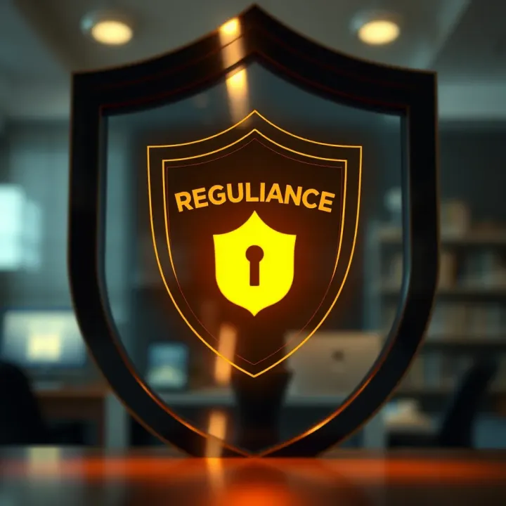 Illustration of regulatory compliance and financial protection shield