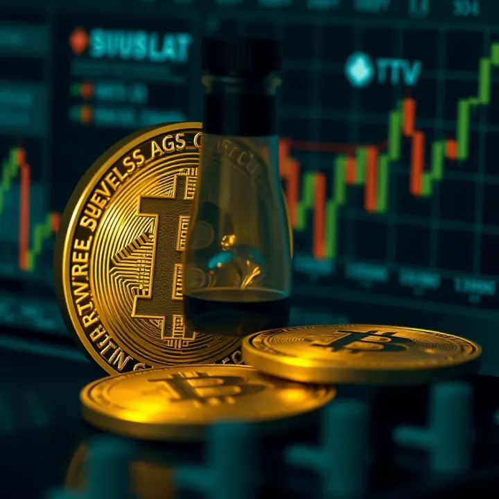 Market Factors Influencing Bitcoin Value Conceptual illustration of market influences impacting Bitcoin value including news and investor sentiment