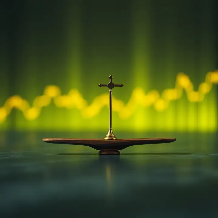 Conceptual representation of risk and reward balance in zero-cost trading structures