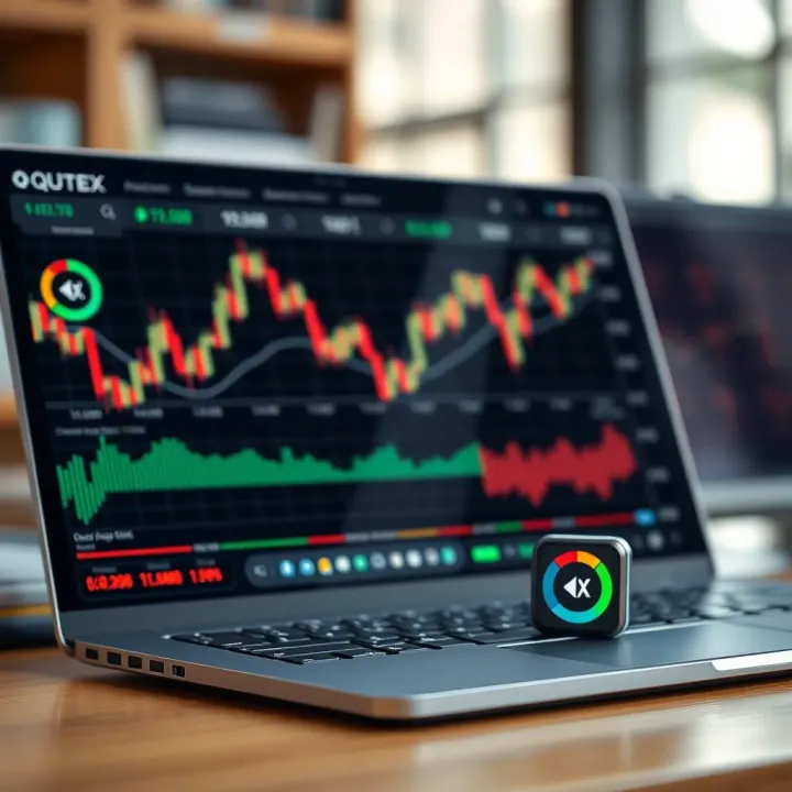 Visual representation of online trading activities with graphs and risk assessment icons