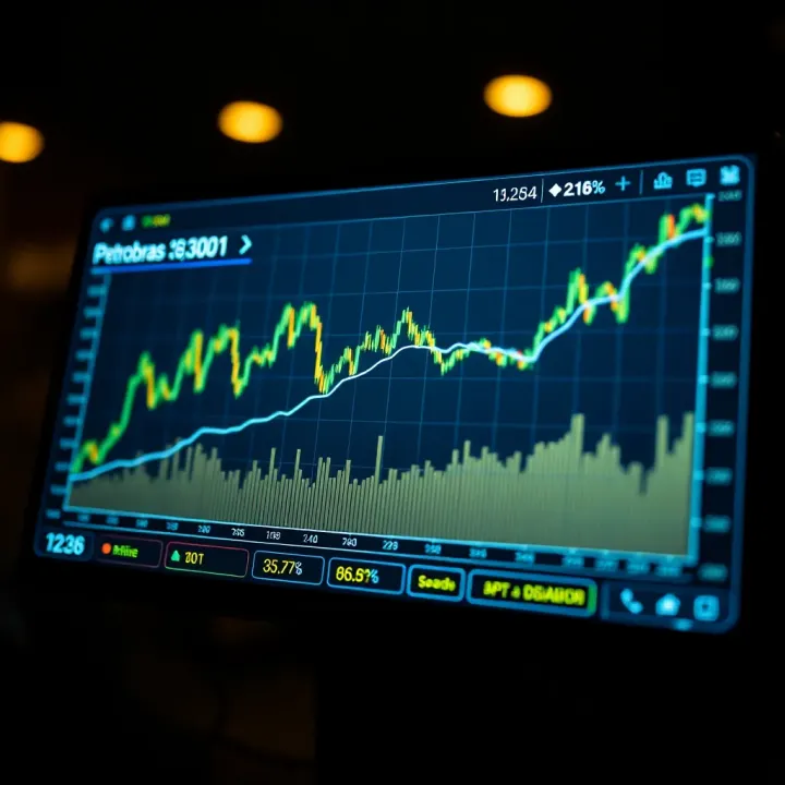 Graph showing Petrobras stock price trends over recent years