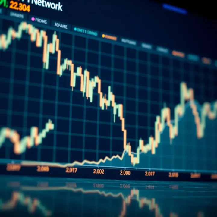 Graph showing trends in Pi Network cryptocurrency price fluctuations over time