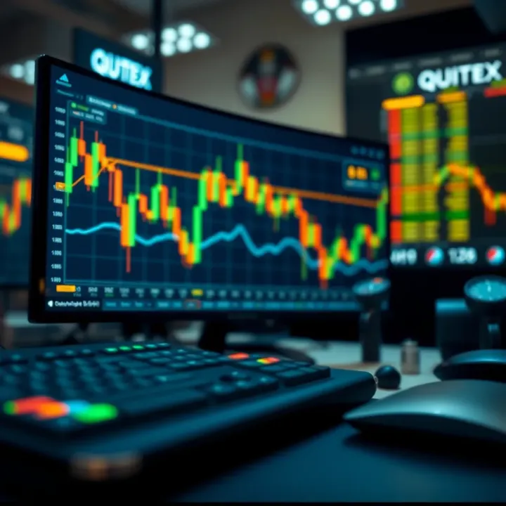 Graphical representation of trading strategies on Quotex Demo account