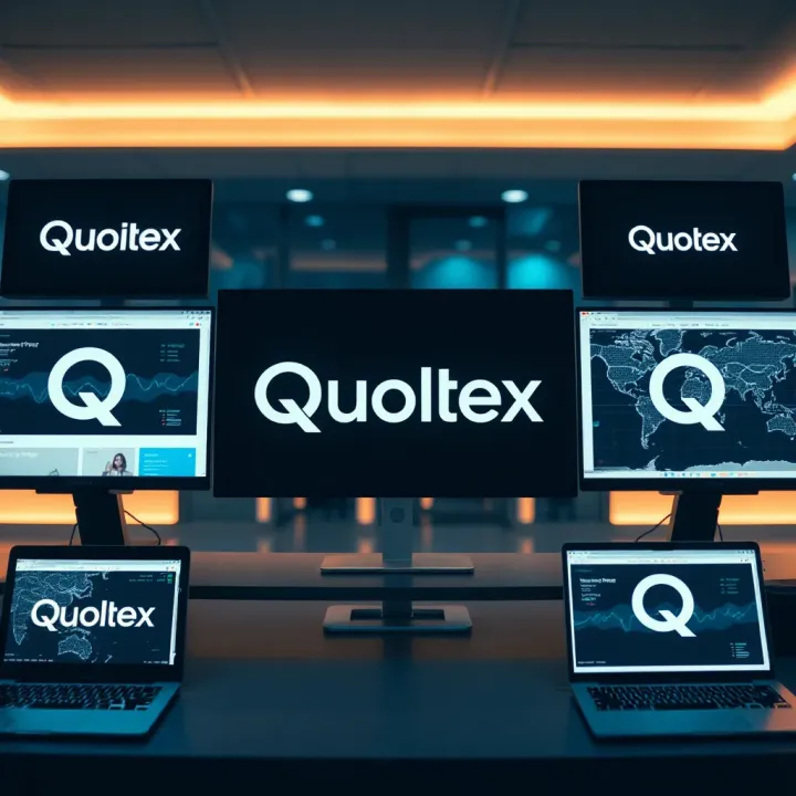Quotex Logo Usability Across Platforms Quotex logo displayed on various digital platforms highlighting its adaptability and visual impact