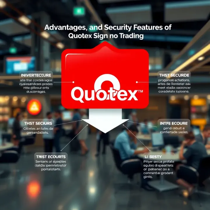 Diagram illustrating advantages and security features of Quotex Sign in trading
