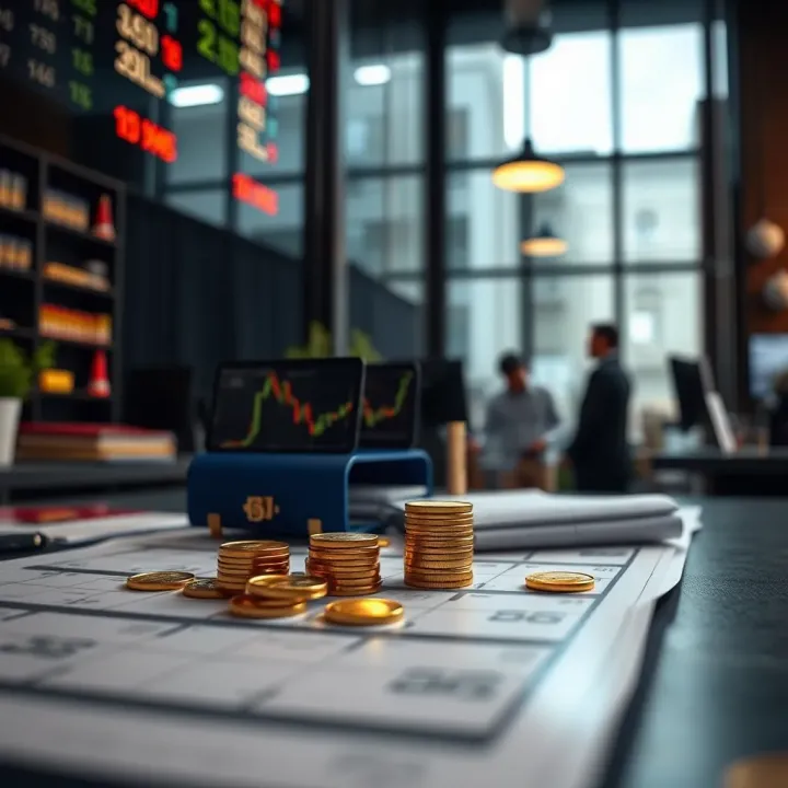 Illustration of risk assessment and secure investment strategies in binary options market