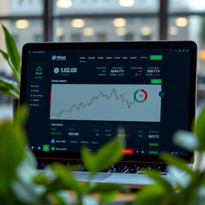 Graphical representation of risk-free investment practice using a demo account interface