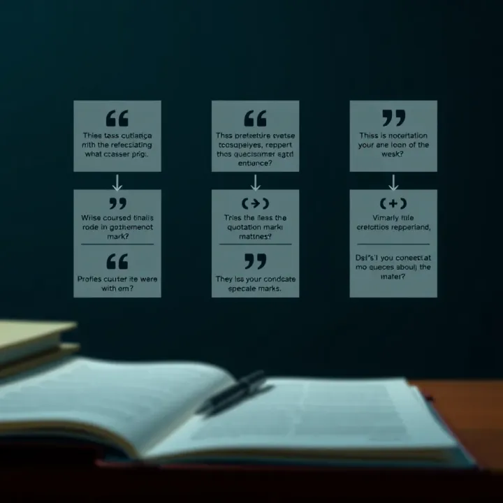 Essential Quotation Mark Usage and Punctuation Rules Diagram explaining essential rules for using quotation marks with punctuation