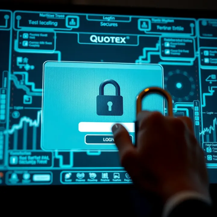 Secure login screen with verification methods on Quotex platform