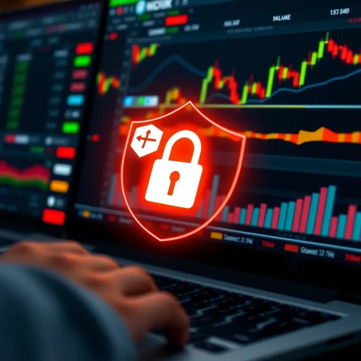 Secure online trading platform interface highlighting security and regulation