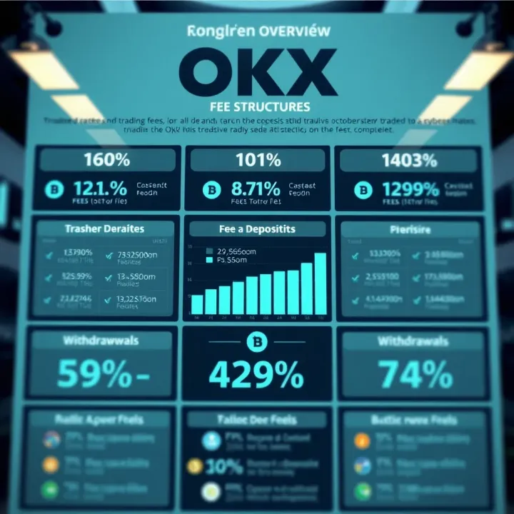 Detailed infographic showing various types of fees on a cryptocurrency trading platform including trading, deposits, and withdrawals